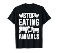 Smettere di mangiare animali Divertente Vegano Vegetariano Apprezzamento Maglietta