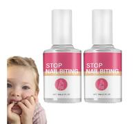 Smettere di mangiarsi le unghie liquido, 2 Pezzi deterrenti per succhiare il pollice amaro, prevenzione per mangiarsi le unghie, idratante per unghie per riparare cuticole danneggiate (10ml*2)