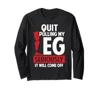 Smettere di Tirare la Gamba Divertente Gamba Braccio amputato Handicap Gioco di Parole Umorismo Maglia a Manica