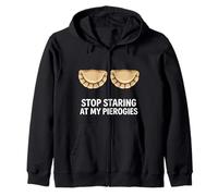 Smetti di Fissare Il Mio Cibo Polacco Pierogis Polonia Felpa con Cappuccio