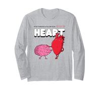 Smetti di Pensare e segui Il Tuo Cuore (Dichiarazione positiva) Maglia a Manica