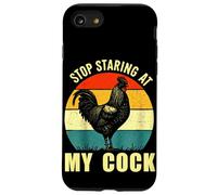 Smettila di fissare il mio gallo cazzo uomini scherzi maleducati inappropriati Custodia per iPhone SE (2020) / 7 / 8