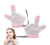 Smettila di succhiare il pollice per i bambini - Guardia del pollice per la succhiare il pollice | 1 coppia Shield di resistente al morso | Glove antieschile traspirante per bambino, tappo