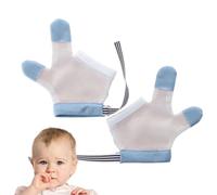 Smettila di succhiare il pollice per i bambini - Guardia del pollice per la succhiare il pollice | 1 coppia Shield di resistente al morso | Glove antieschile traspirante per bambino, tappo