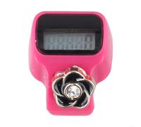 SmFor All Digital TFor Contatore da indossare con le dita, ideale per contare le righe nel lavoro a maglia all'uncinetto o tenere traccia dei punteggi delle partite (rosso rosa)