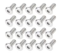 Smgda 20 viti a testa piatta con cava cava esagonale, M6 x 15 mm, in acciaio inossidabile 304, per mobili, con attacco a brugola, finitura lucida, filettatura metrica completamente a macchina (M6 x 15