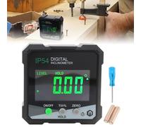 Smgda Livella digitale, inclinometro da 0 a 360°, misuratore di angolo digitale, impermeabile, goniometro digitale con base magnetica e display LCD, per falegnameria, edifici, muratura, automobili