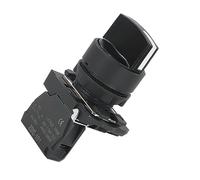 SMGLRUEAT 1Pcs XB5 2 Gear 3 Position Knob Self Locking Reset Selector NC NO Handle Push Button Switch 22mm AD33 AD21 ZB5(2,1NO 1NC)