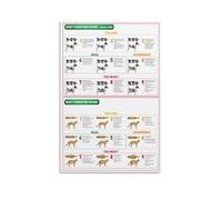 SMGLRUEAT Canine & Feline Body Condition Scoring Chart - Visual Guide to Assess Your Pet's Weight & Health | Pet Lover's Home or Office Decor(Framed,08x12inch(20x30cm))