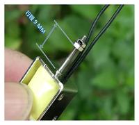 SMGLRUEAT Elettromagnete passante DC 12V-24V con corsa regolabile da 10 mm, tipo a impatto, solenoide piccolo DS-0520S SMGLRUEAT