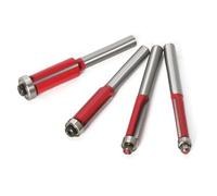 SMGLRUEAT Flush Trim Bit Set Router Bit Bearing Cutting Edge 6mm 1/4 Inch Shank 6.35mm 4Pcs