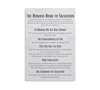 SMGLRUEAT God’s Plan of Salvation Canvas Print, Romans Road Scripture Poster for Church Office or Bible Study(Framed,08x12inch(20x30cm))