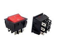 SMGLRUEAT KCD7 Interruttore tipo nave 9 pin 2 rosso con interruttore a bilanciere luminoso 16A250V interruttore a pulsante di alimentazione ad alta corrente
