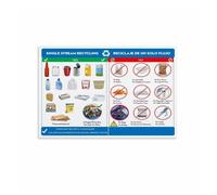 SMGLRUEAT Recycling Bin Guide Poster, Single Stream Recycling Do’s and Don’ts Chart for Home, Community Center(Framed,12x18inch(30x45cm))