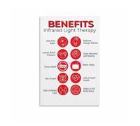 SMGLRUEAT Red Light Therapy Inspirational Quote Canvas Poster, Positive Affirmation Wall Art for Self Care Bedroom Office Decor (Framed,12x18inch(30x45cm))