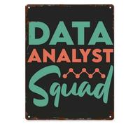 SMGLRUEAT Retro Metal Sign Data Analyst Humor for SQL Excel Python G reat Gift for Coworker Friend Family 8 X 12 in