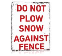SMGLRUEAT Snow Removal Restriction Antique Metal Decor 8x12 Inch