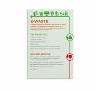 SMGLRUEAT Tech Sustainability Art Poster, E-Waste Recycling Guide and Environmental Science for Office, Maker Space(Unframed,08x12inch(20x30cm))