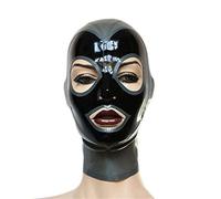 SMGZC Lattice Testa Coperchio, lattice Maschera Latex maschera per la testa Cappuccio in latex per Cosplay Party Abbigliamento da club (M)