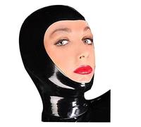 SMGZC Lattice Testa Coperchio,Lattice Maschere Viso, Latex Maschera per la Testa Cappuccio in Latex per Cosplay Party Abbigliamento da Club (L)