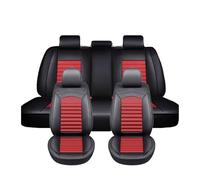 SMHIENNGJF Set Coprisedili Auto Per BMW X1/X3/X4 Pelle Universali Coperture Per Sedili PU Completo Sedili Anteriore E Posteriore Copri(Red)