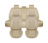 SMHIENNGJF Set Coprisedili Auto Per Skoda Octavia 1998-2024 Pelle Universali Coperture Per Sedili PU Completo Sedili Anteriore E Posteriore Copri(Beige)