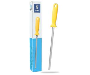 SMI - 22,5 cm Solingen Affilatura Acciaio per Coltelli Affilatore per Coltelli Affilacoltelli in Acciaio da Cucina Affila Coltelli Asta Affilare Coltelli - Made in Germany