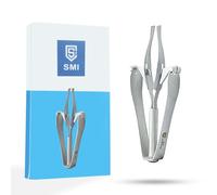 SMI - Pinzette per sopracciglia professionali, Pinzetta automatica sopracciglia, Pinzette per rimozione peli, Pinzette in Acciaio Inox