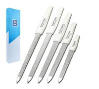 SMI - Set 5 pezzi Lime per unghie zaffiro Solingen acciaio inossidabile manicure pedicure Lime per unghie a doppia faccia