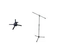 SMICS-60-BK Asta per Microfono a giraffa con Base Treppiedi - Asta Microfono Regolabile - Colore Nero (Asta p Tipo Proel a giraffa regolabile, base tripoide in gomma)