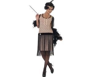 Smiffys 20s Coco Flapper Costume, Pink (Size M)