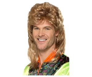 Smiffys 4219 Parrucca Mullet Anni 80 Uomo Donna Accessorio Costume Roc