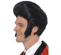 Adulti Uomo 50s Rock N Rotolo Orsacchiotto Ragazzo T Uccello Re Parrucca Ciuffo