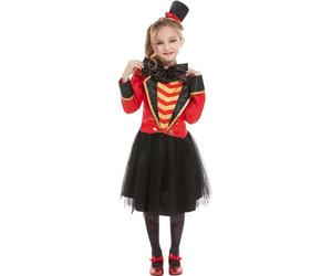 Smiffys 52169L Deluxe Ringmaster Costume, Girls, Red