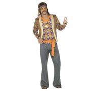 Smiffys 60s Singer Costume, Male, Multi-Coloured (Size XL)
