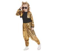 SMIFFYS Costume da Hammer time anni '80, Oro, Maglia, pantaloni e giacca