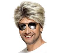 Adulti 80s 1980s Costume Strada Parrucca Marrone/Striature George Da Smiffys