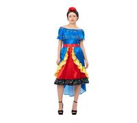 Frida Artista Costume Donna - Deluxe Spagnolo Vestito