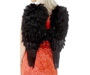 Smiffys Ali da angelo con piume, nere, 50cmx60cm / 20inx24in Halloween