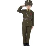 Smiffys Army Officer Costume, Green (Size L)