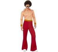 Smiffys Authentic 70s Guy Costume, Red (Size L)