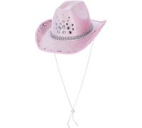 Smiffys Baby Pink Rhinestone Cowboy Hat