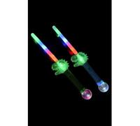 Smiffys Bacchetta magica con dinosauro illuminata a LED, Batterie incluse, 38 cm Halloween