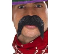 SMIFFYS Baffi da gringo grandi e folti, Nero