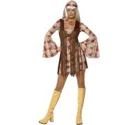 Donna 1960's 60's Mini Rétro Hippy Hippie Gogo Adulti Donna Costume