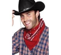 SMIFFYS Bandana da cowboy, rossa design western Halloween