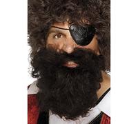 Marrone Barba Pirata Ricci Uomo Pirati Vestito Del Viso Capelli