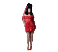 Smiffys Beetlejuice, costume da sposa Lydia, mini abito, velo e girocollo, licenza ufficiale Beetlejuice, costume per adulti