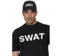 Smiffys Berretto da baseball Swat nero