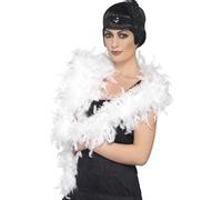 SMIFFYS Boa deluxe, bianco, piume, 180cm, 80g